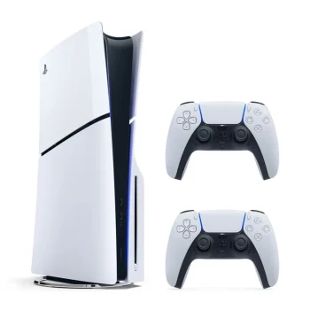 کنسول پلی استیشن 5 استاندارد ریجن اروپا اسلیم Playstation 5 Slim (2016 Drive) باندل اصلی دو دسته سفید (با 18 ماه گارانتی شرکتی)