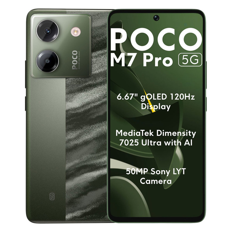گوشی موبایل شیائومی مدل Poco M7 Pro 5G دو سیم کارت ظرفیت 256 گیگابایت و رم 12 گیگابایت